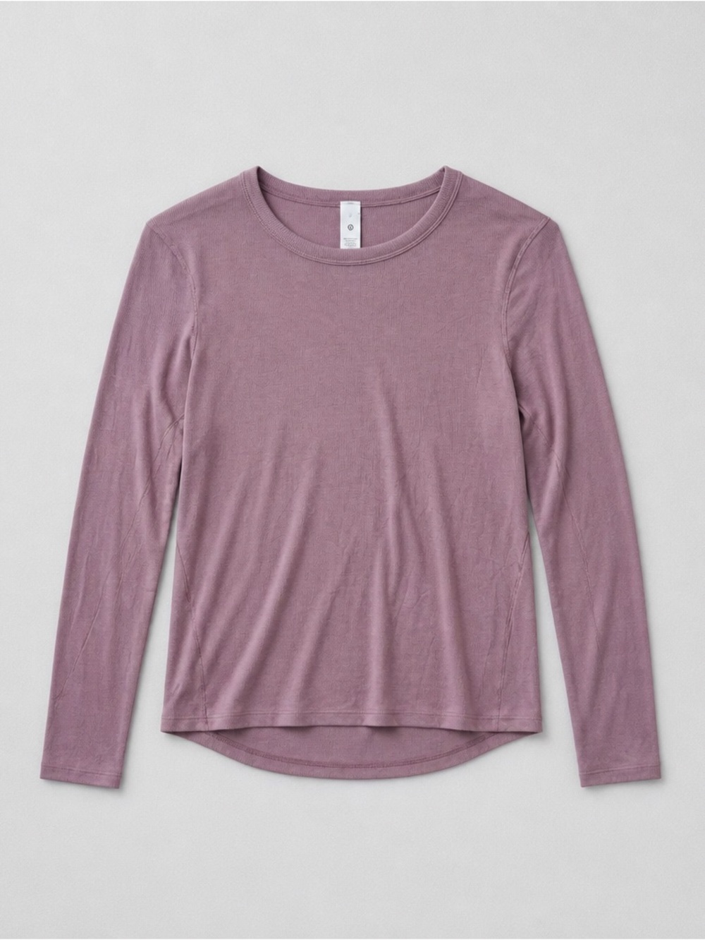 Lululemon Women’s Ribbed Long Sleeve Crewneck Top Mauve Pink Size 6